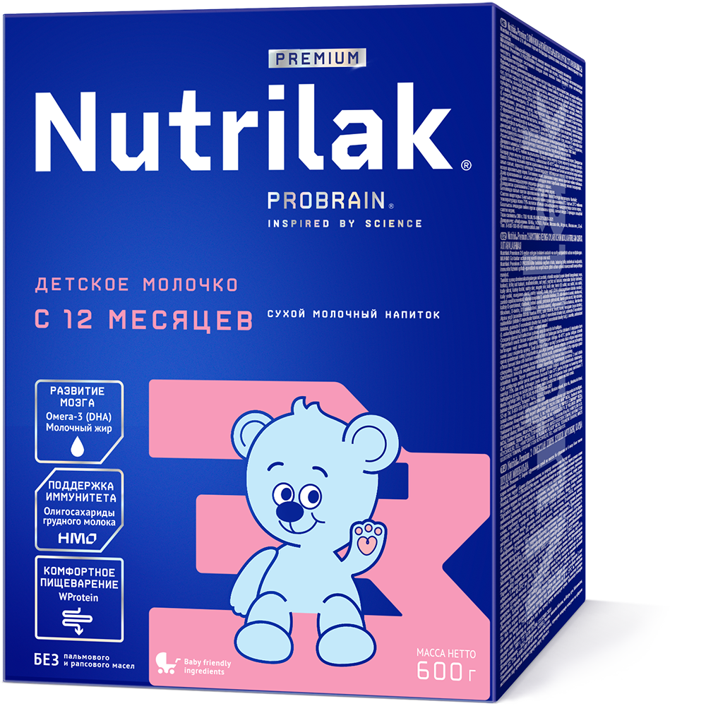 Детский сухой молочный напиток Nutrilak Premium 3 600г