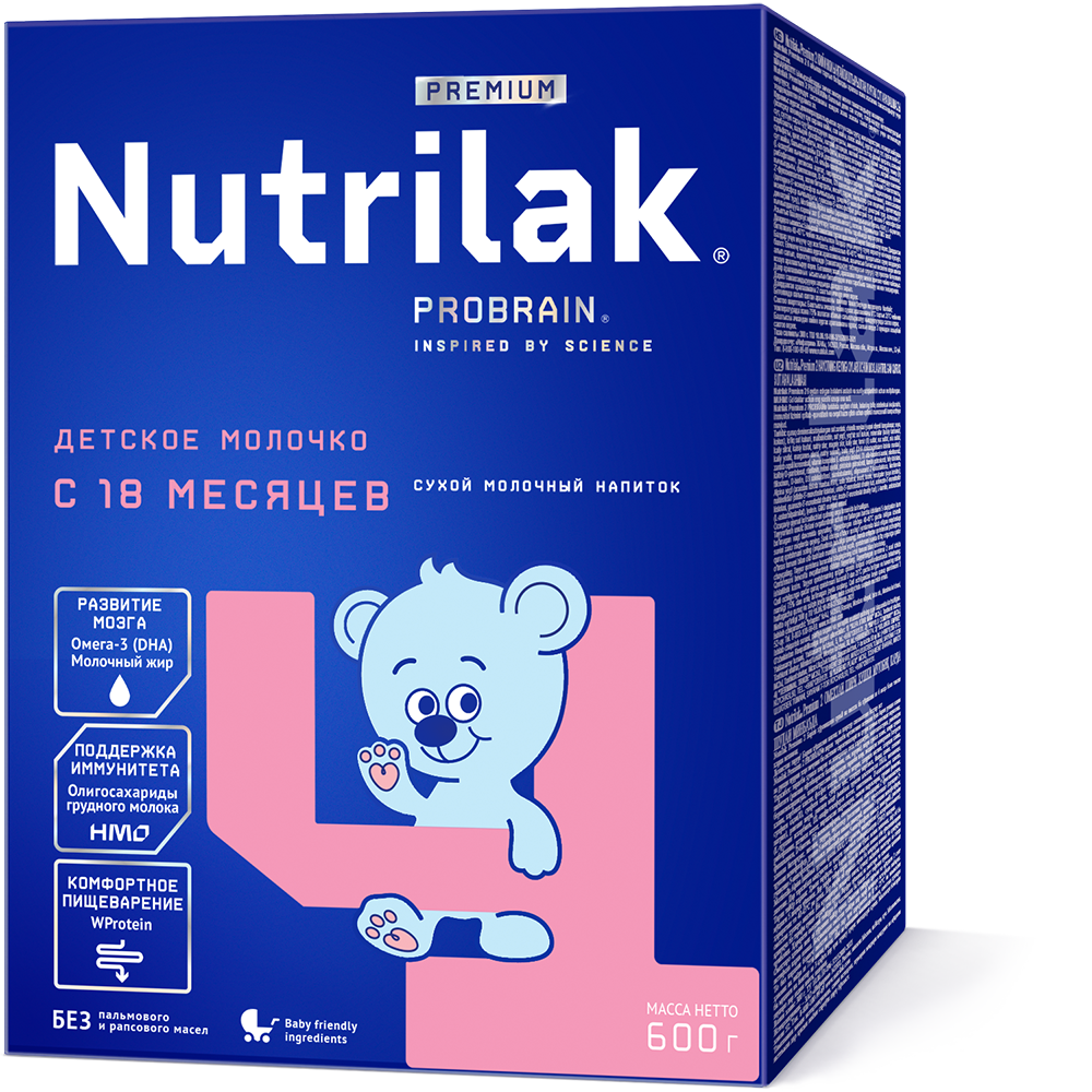 Детский молочный напиток Nutrilak Premium 4 600 г - купить интернет  магазине Nutrilak