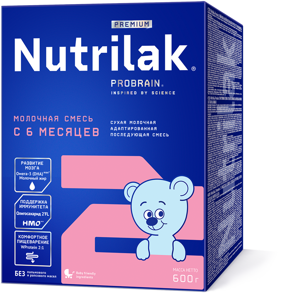 Смесь для ребенка Nutrilak Premium 2 600г
