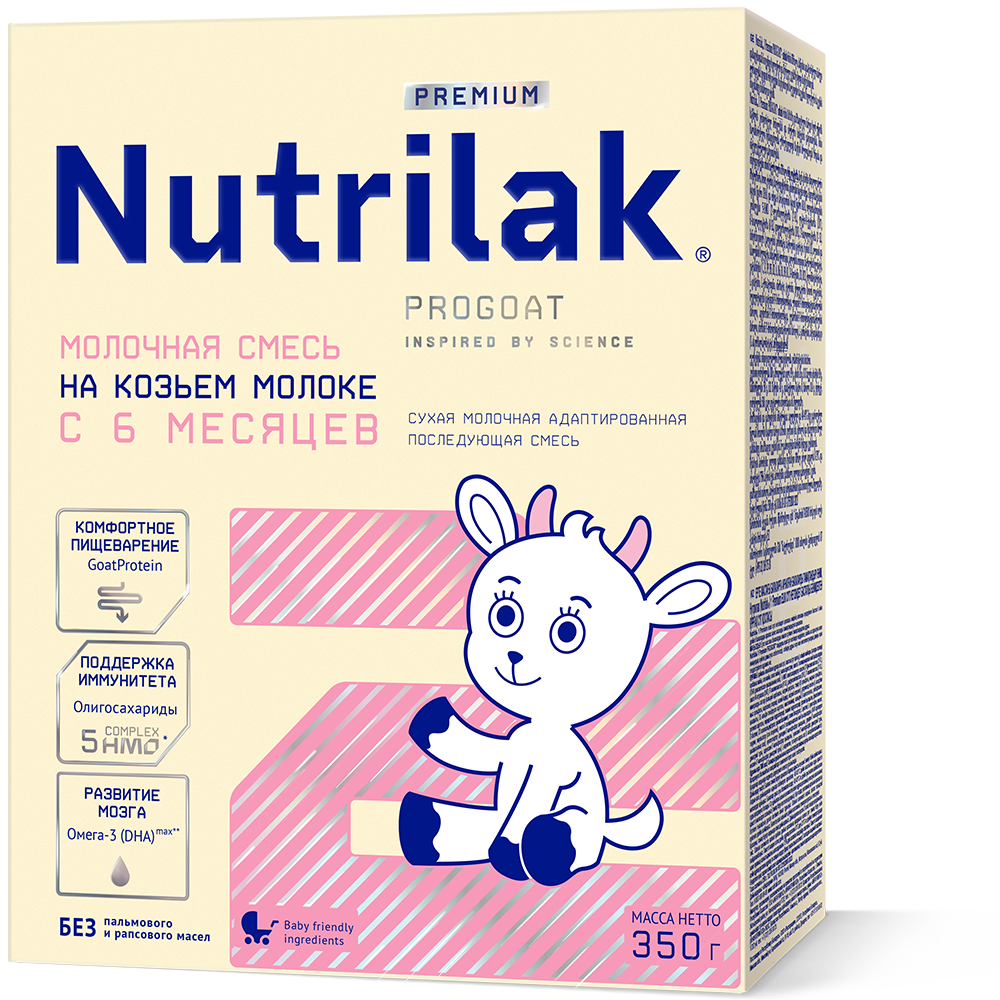 Смесь Nutrilak Premium 2 на козьем молоке 350г