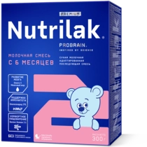 Детская молочная смесь Nutrilak Premium 2, 300г