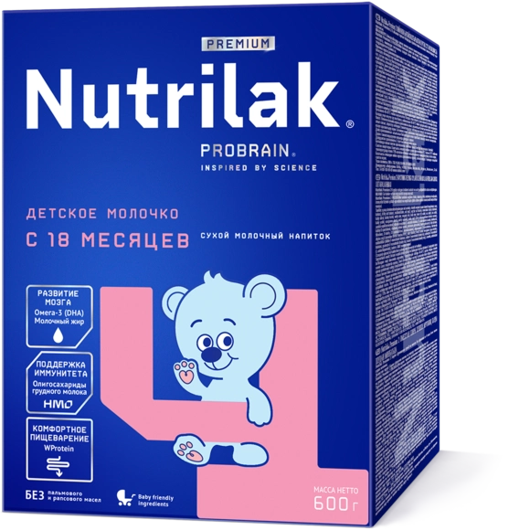 Детский молочный напиток Nutrilak Premium 4, 1800г