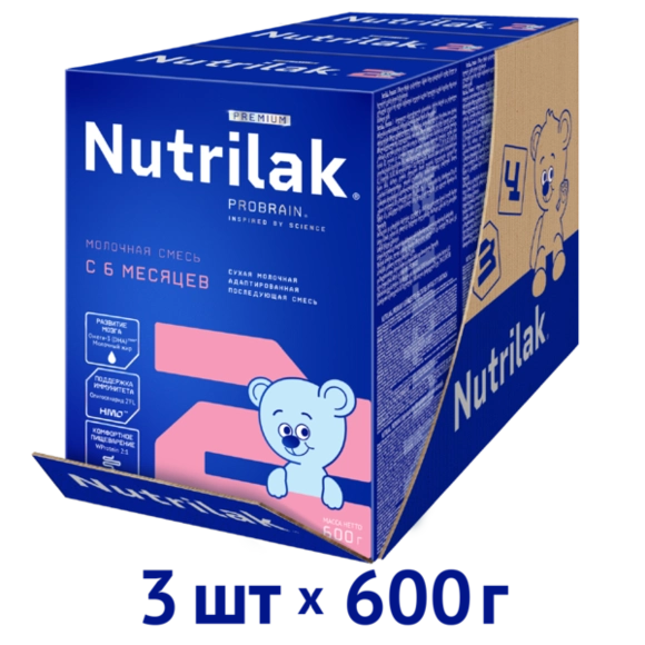Смесь для ребенка Nutrilak Premium 2 600г (3 штуки)