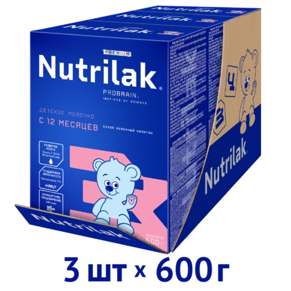 Детский молочный напиток Nutrilak Premium 3, 1800г