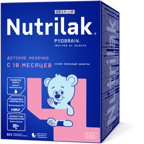 Детский молочный напиток Nutrilak Premium 4 600г