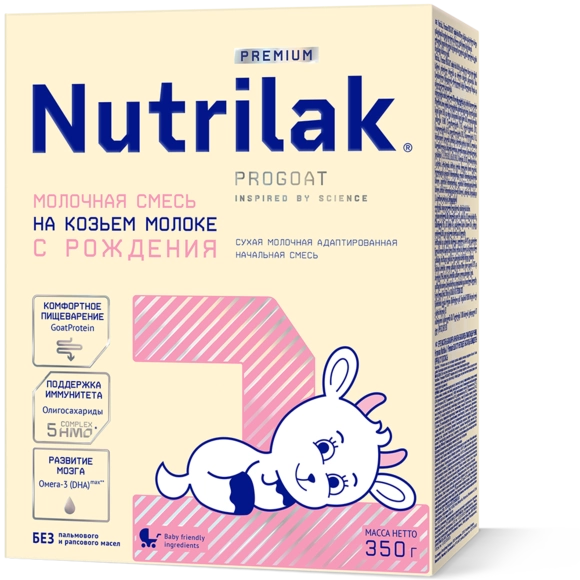 Детская молочная смесь Nutrilak Premium 1 на козьем молоке, 350г