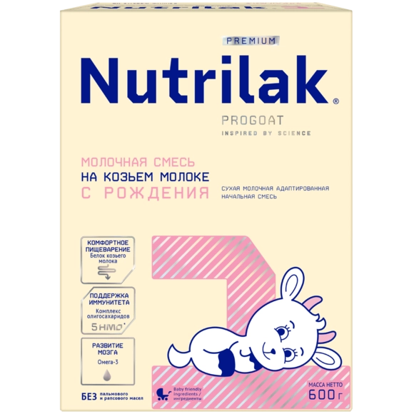 Детская молочная смесь Nutrilak Premium 1 на козьем молоке, 600г