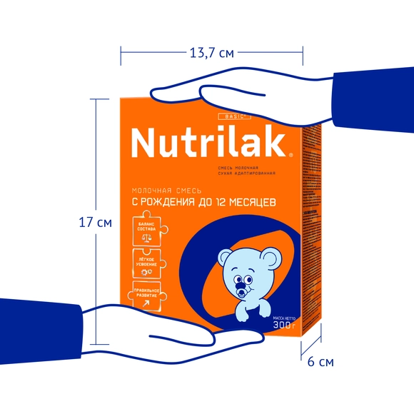 Детская молочная смесь Nutrilak 0, 300г