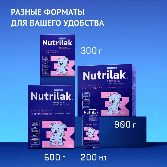 Готовая детская молочная смесь Nutrilak Premium 3, 18шт
