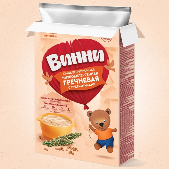 Безмолочная гречневая каша для ребёнка Винни