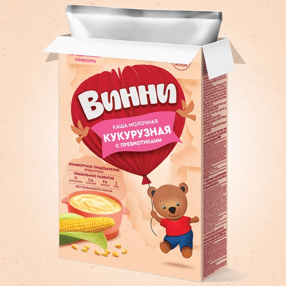 Молочная кукурузная каша для детей Винни