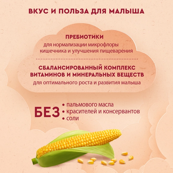 Молочная кукурузная каша для детей Винни