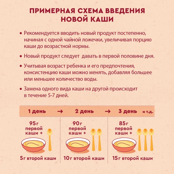 Молочная детская каша 3 злака с фруктами Винни