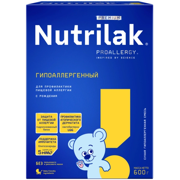 Детская гипоаллергенная смесь Nutrilak Premium Гипоаллергенная, 600г