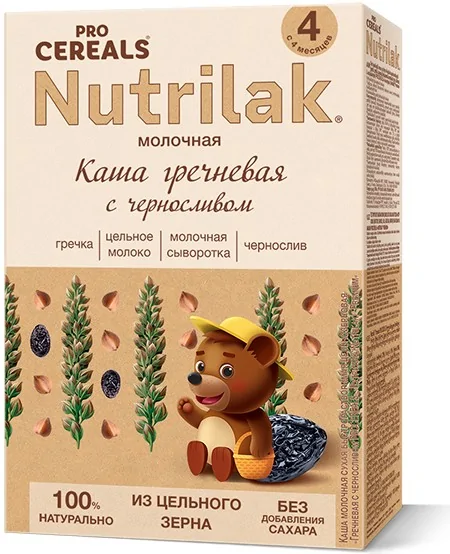Детская каша Nutrilak Procereals молочная гречневая с черносливом